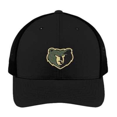 Embroidered Trucker Hat with Bear Logo Thumbnail