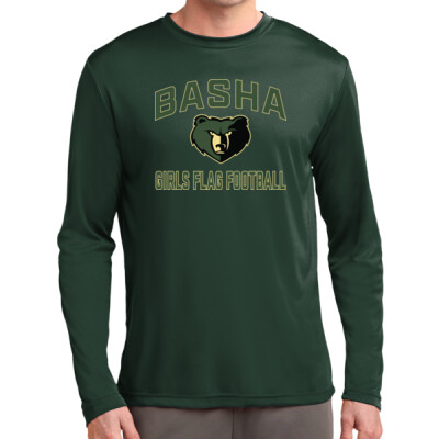 Adult Long Sleeve Drift Basha Bear Flag Football Tee Thumbnail
