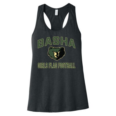 Ladies Basha Bear Flag Football Racerback Tank Top Thumbnail